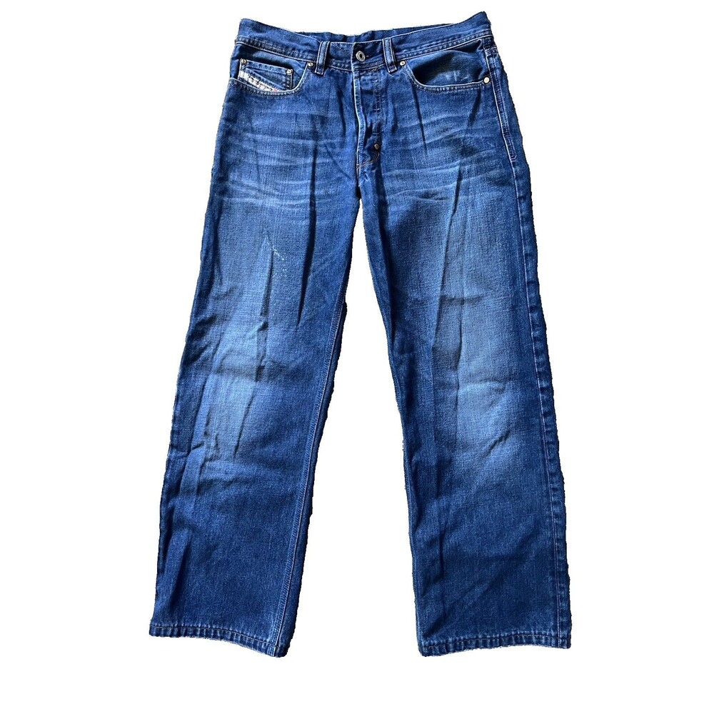Diesel Industry Blue Jeans Mens Denim Bootcut Button Fly RN 93243 Size 31 x 28